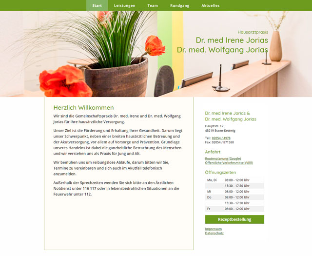 Hausarztpraxis Dr. med Irene Jorias und Dr. med. Wolfgang Jorias